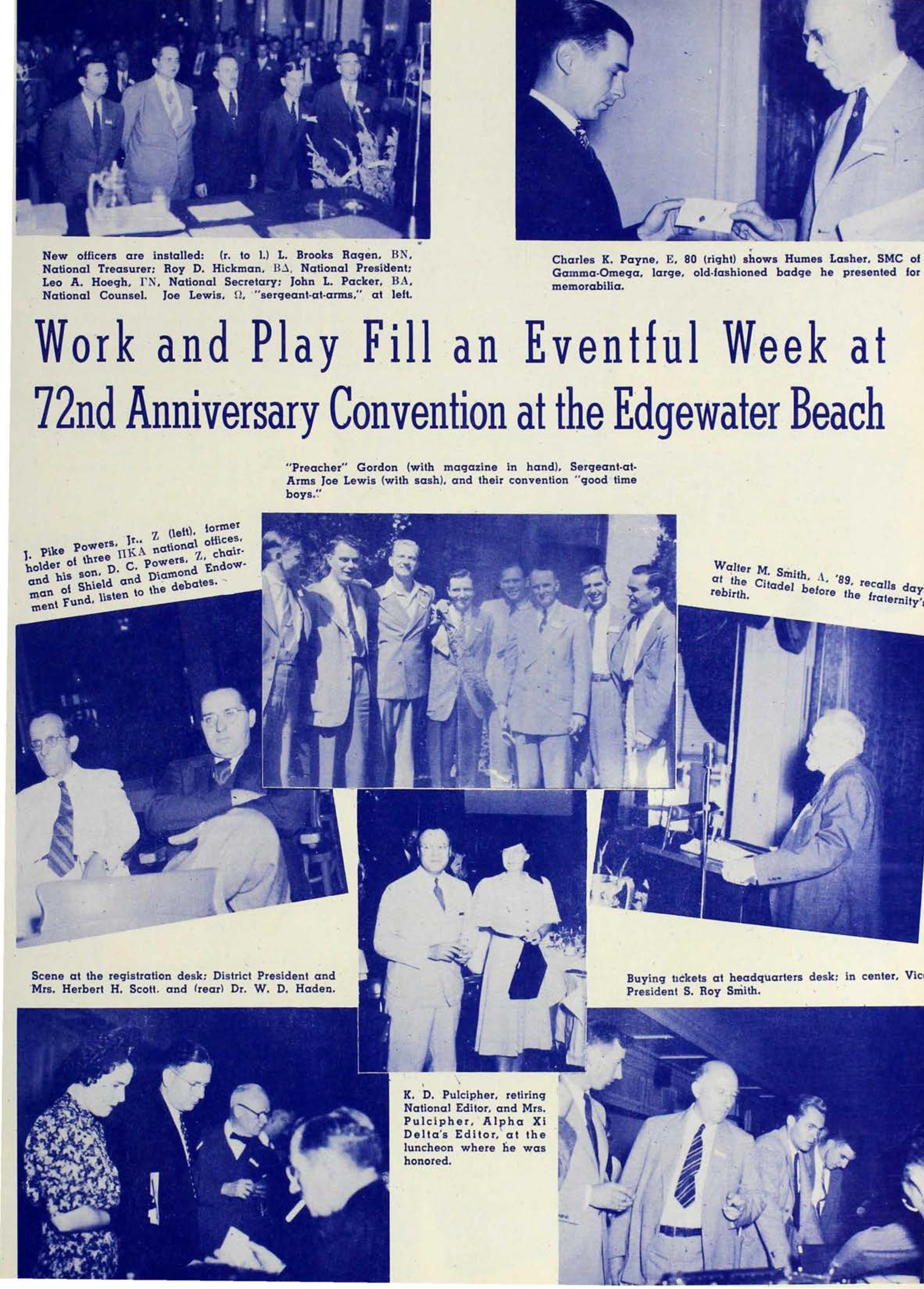 Work And Play Fill An Eventful Week At 72nd Anniversary Convention At The Edgewater Beach